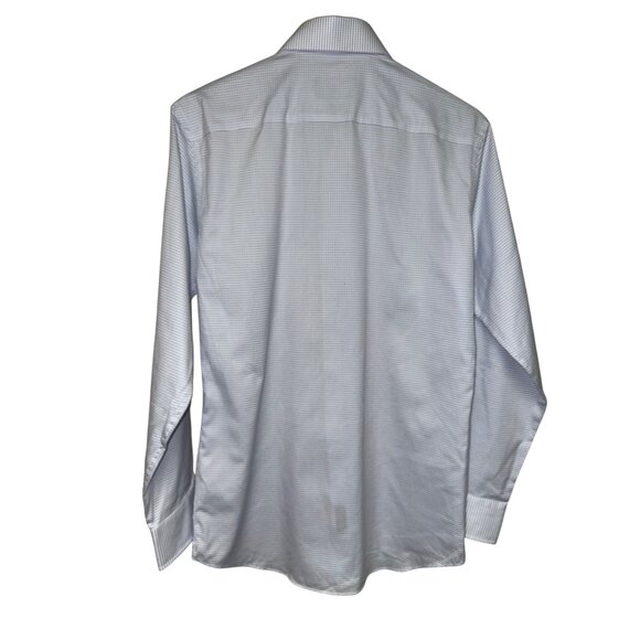 David Donahue Men's Dress Shirt White Blue Micro Dot 15.5 Neck  32/33 Sleeve NEW - Picture 5 of 12